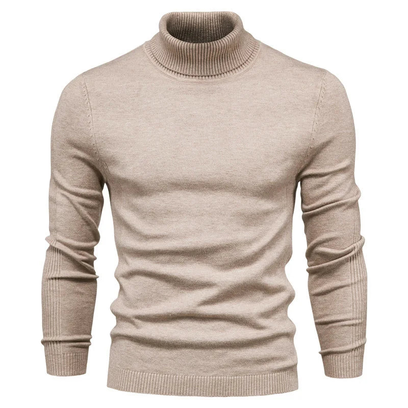 Carlo -  Casual Solid Color Turtleneck Sweater