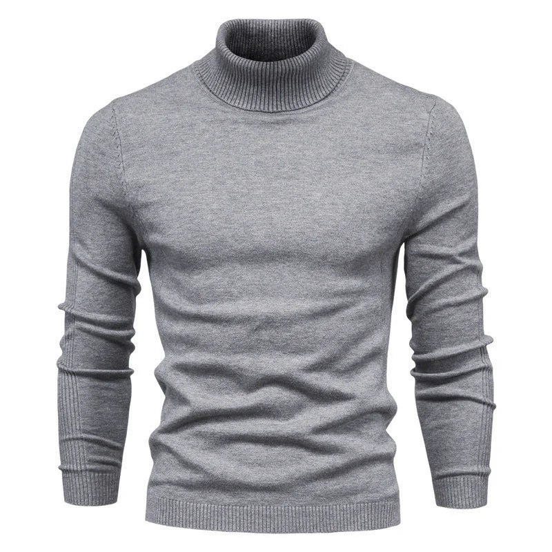 Carlo -  Casual Solid Color Turtleneck Sweater