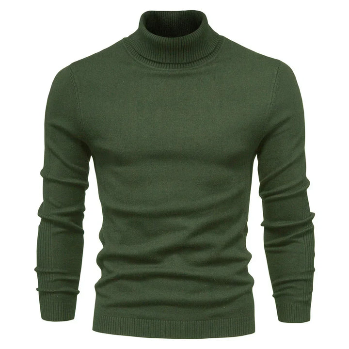 Carlo -  Casual Solid Color Turtleneck Sweater