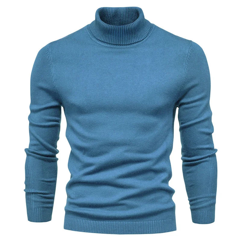 Carlo -  Casual Solid Color Turtleneck Sweater