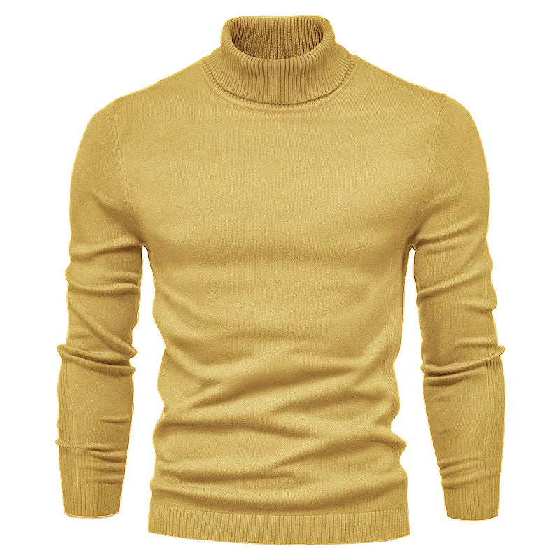 Carlo -  Casual Solid Color Turtleneck Sweater