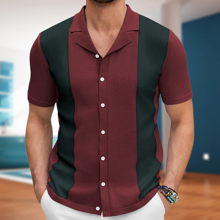 Diego - Stylish button stripe polo shirt