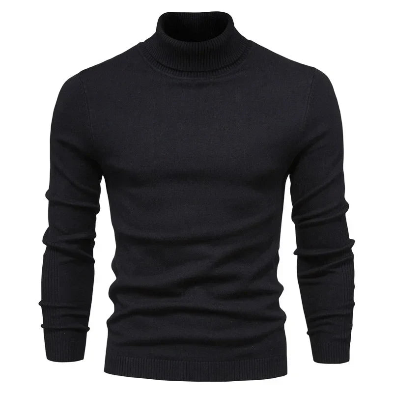 Carlo -  Casual Solid Color Turtleneck Sweater