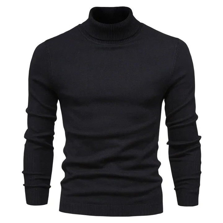 Carlo -  Casual Solid Color Turtleneck Sweater
