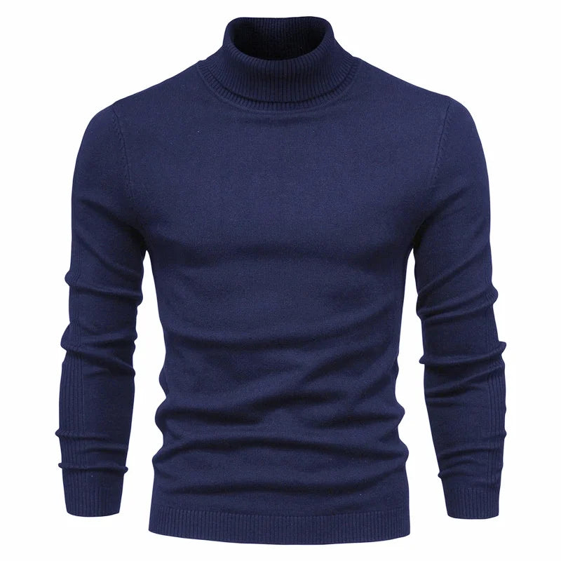 Carlo -  Casual Solid Color Turtleneck Sweater