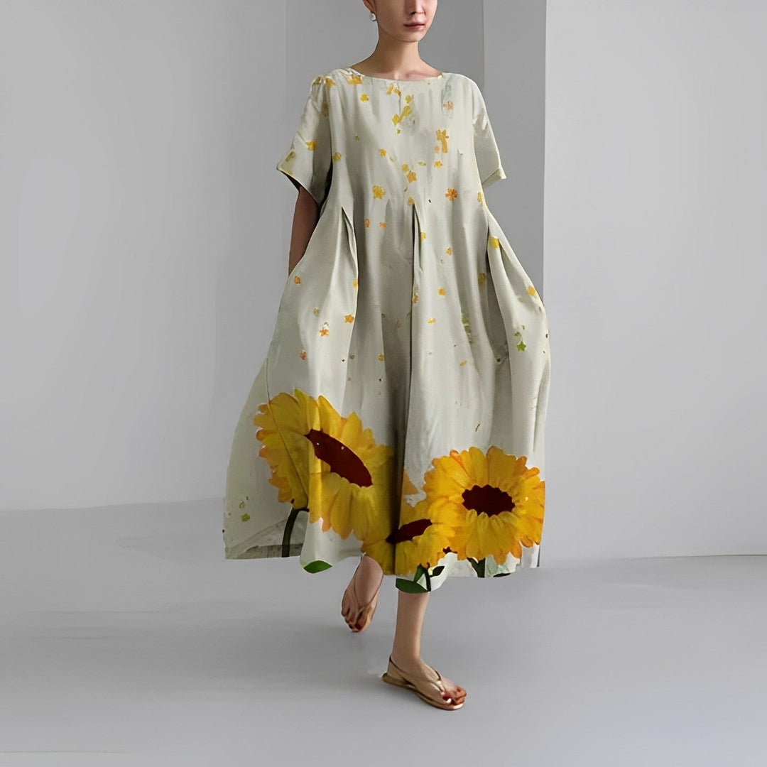 Jolanda  - Boho floral dress - Wide dress - Spring