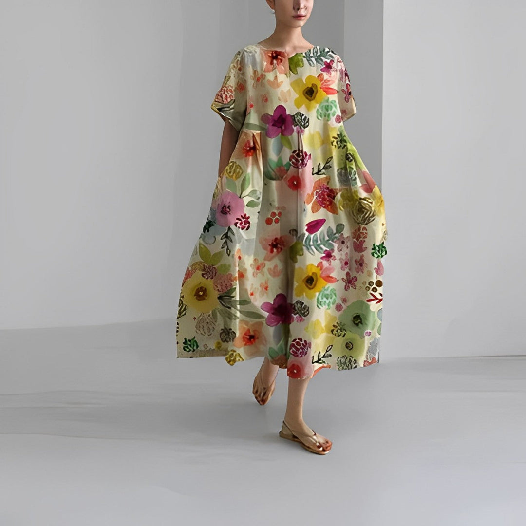 Jolanda  - Boho floral dress - Wide dress - Spring