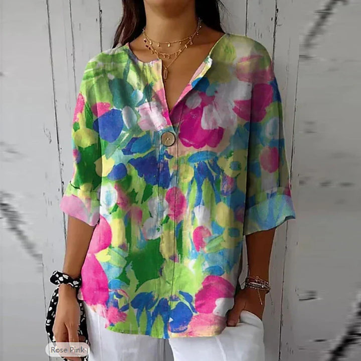 Isabella - Casual Blouse with Floral Print