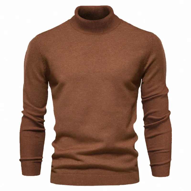 Carlo -  Casual Solid Color Turtleneck Sweater