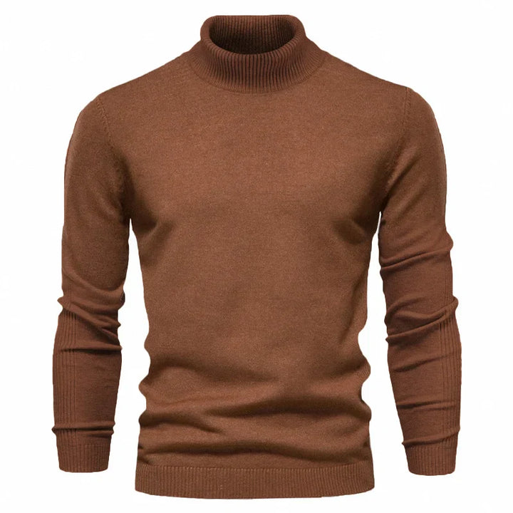 Carlo -  Casual Solid Color Turtleneck Sweater