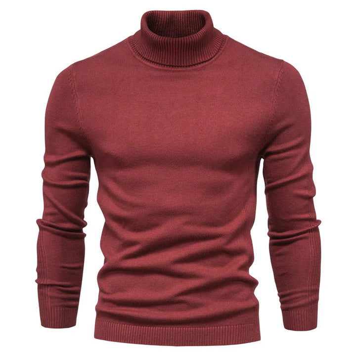 Carlo -  Casual Solid Color Turtleneck Sweater
