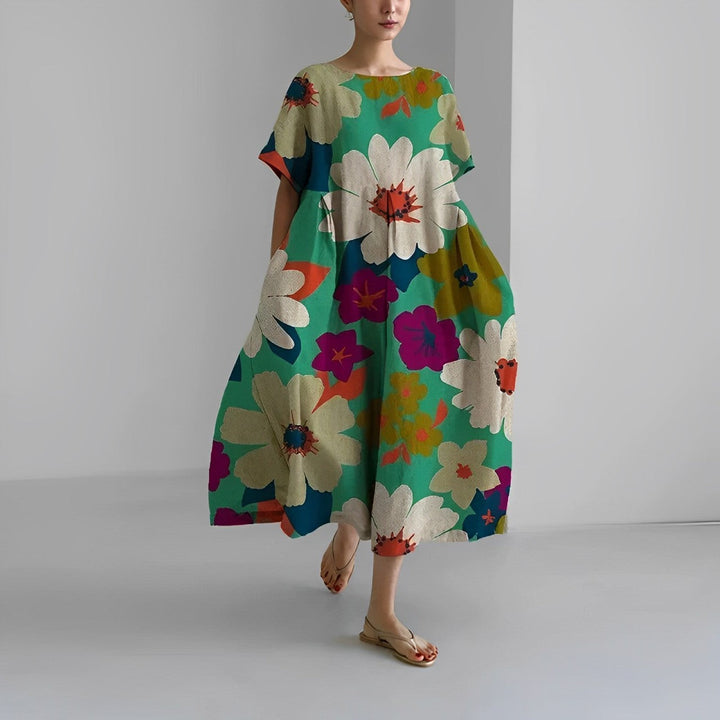Jolanda  - Boho floral dress - Wide dress - Spring