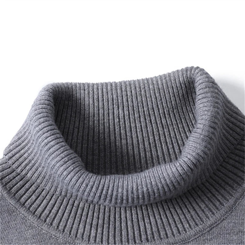 Carlo -  Casual Solid Color Turtleneck Sweater