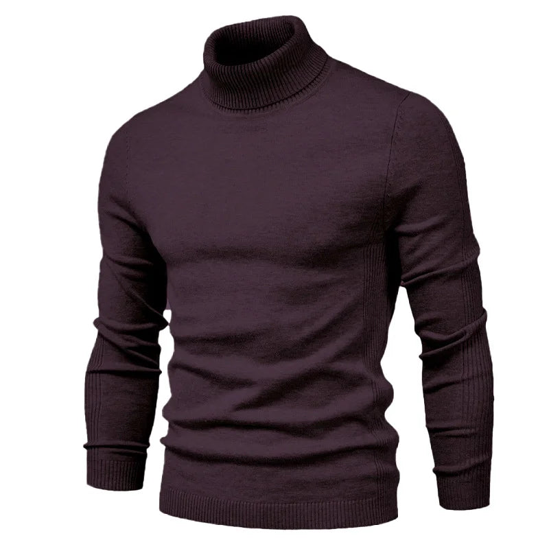 Carlo -  Casual Solid Color Turtleneck Sweater