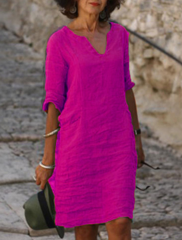 EternaVee™ | Timeless belly-covering V-neck dress